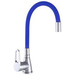 Смеситель для кухни Wezer SOP4-R045-BLUE с гибким изливом, синий, Синий