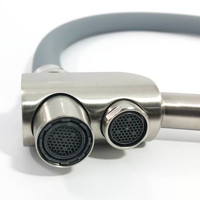 G4398 Змішувач для кухні з підключенням фільтра сірий/сатин шпилька Ø35 Gappo 1/8, Сірий