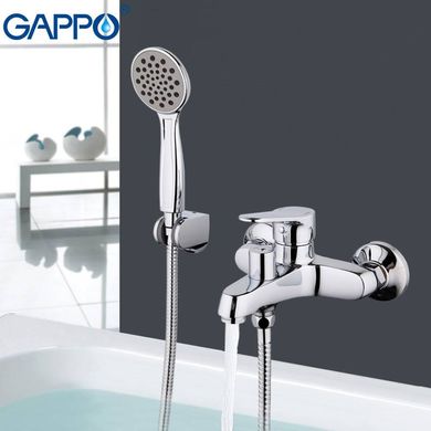 Смеситель для ванны короткий литой гусак Ø35 Gappo Vantto 1/8 G3236, Хром