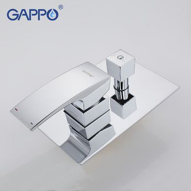 Душевая система скрытого монтажа Gappo G7107, излив - переключатель на лейку, 3-функции, хром, Хром