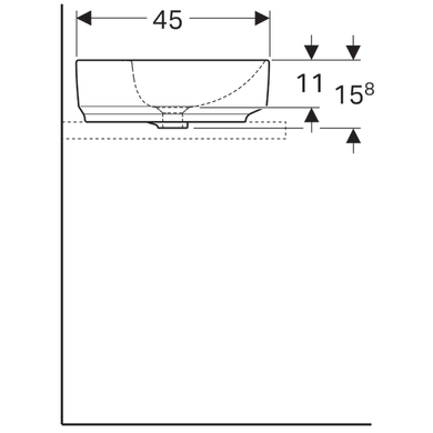 Умивальник Geberit Variform 60x40 500.777.01.2, Білий