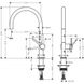 Смеситель для кухни Hansgrohe Talis 220 черный матовый 72804670, Черный матовый