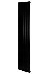 Вертикальный дизайнерский радиатор отопления Arttidesign Terni 6/1500 чёрный, Черный матовый