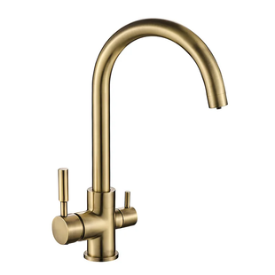 Смеситель для кухни на две воды Mixxus Premium Mafin 021 MI5932, Бронза