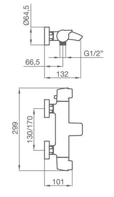 Термостат для ванни GRB Premier 50210500, Хром
