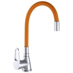 Змішувач для кухні Wezer SOP4-R045-ORANGE з гнучким виливом, помаранчевий, Цветной