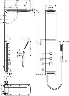 Душова система Hansgrohe Raindance Lift 27008000, Хром