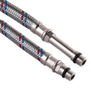 Шланг для смесителя Solomon М10х1/2&Prime; 1,0м (HY6201 A+B) пара в блистере