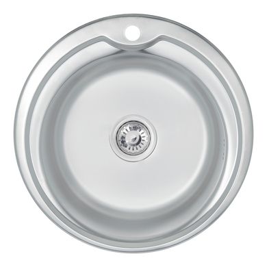 Кухонна мийка Lidz 510-D 0,6 мм Satin (LIDZ510D06SAT), Satin
