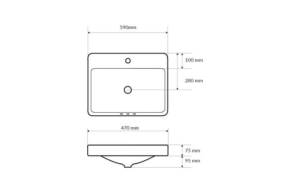 Умывальник Excellent Holmi 59x47 CEAC.3201.590.WH, Белый