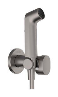 Набір гігієнічного душу (запірний вентиль) Hansgrohe S EcoSmart+ на змішану воду Brushed Black Chrome 29232340, Шліфований чорний хром