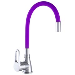 Змішувач для кухні Wezer SOP4-R045-PURPLE з гнучким виливом, фіолетовий, Цветной