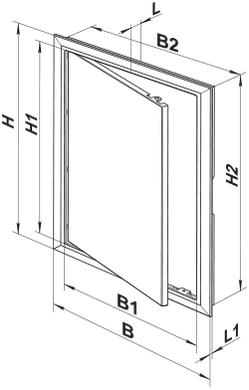 Ревизионная дверца Vents Д 300x300 мм пластиковая белая 0000223520