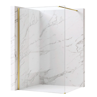 Душова стінка Rea Flexi 100x195 transparent brushed gold KPL-K99262