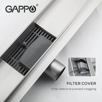 Душевой канал Gappo G88007-3, 70х800 мм, нержавеющая сталь