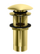 Донный клапан для раковины Kohlman click-clack gold с переливом KOREK EGD