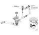 Сифон с переливом для мойки из стали Hansgrohe D14-11 Automatic на одну чашу Stainless Steel 43931800