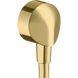 Шланговое подсоединение Hansgrohe FixFit E без обратного клапана polished gold optic 27454990, Золотой