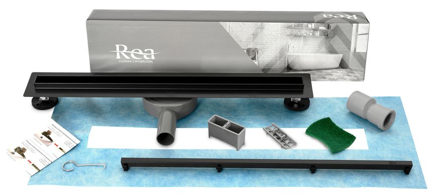 Душовий канал Rea Neo Slim Pro black 70 см REA-G8901