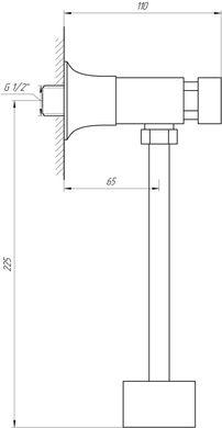 Кран-дозатор для писсуара Tremolada Tremo 316, Хром