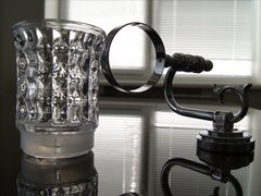 Склянка для зубних щіток Kugu Versace 206C, Хром