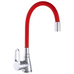 Змішувач для кухні Wezer SOP4-R045-RED з гнучким виливом, червоний, Червоний