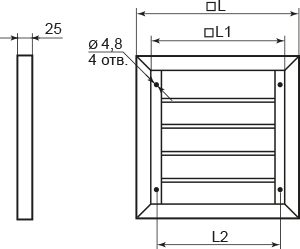 Вентиляционная решетка Vents ГРМ 450 белая 0687873782
