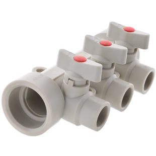 Коллектор Koer 3-way с шаровыми кранами (40x20) PPR K0170.Pro KP0220