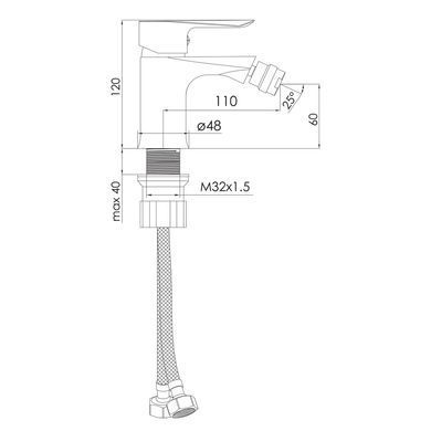 Смеситель для биде Imprese Vaclav f03106401AA, Хром