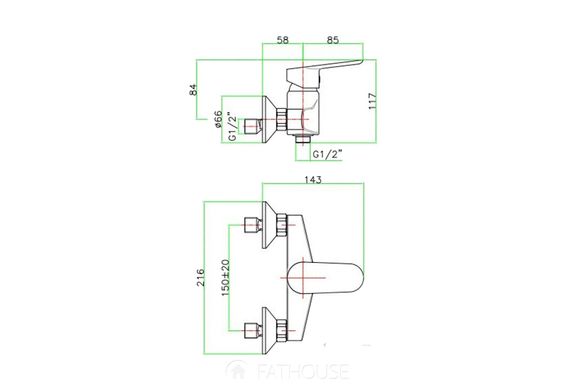 Змішувач для душу Fiore Kevon Chic 81CR6511, Хром