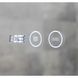 Дзеркало Dusel Led DE-M0065D Silver 65x80 см сенсорне включення + підігрів+ годинник/темп, Сірий