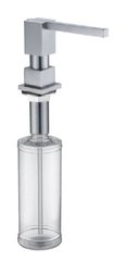 Дозатор жидкого мыла встраиваемый латунь/пластик 300 мл сатин Gappo G404-5 1/30, Хром матовый
