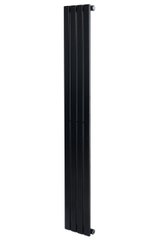 Вертикальный дизайнерский радиатор отопления Arttidesign Terni 4/1800 чёрный матовый, Черный матовый
