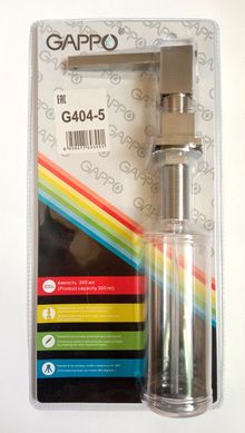 Дозатор рідкого мила вбудований латунь/пластик 300 мл сатин Gappo G404-5 1/30, Хром матовый