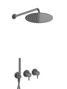 Душова система Kohlman Axel 30 graphite + BOX прихованого монтажу KPL-QW260AG30, Графит
