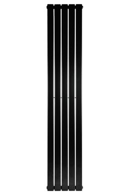 Дизайнерский вертикальный радиатор отопления Arttidesign Livorno 5/1600 чёрный матовый, Черный матовый