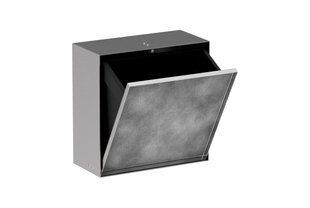Ведро для мусора Hansgrohe XtraStoris Rock встраиваемое 6 л с дверцами под плитку 30x30x14 см brushed stainless steel 56090800