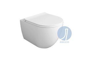 Унітаз підвісний Simas Vignoni XS Rimless з кришкою soft-close VI28-F85-VI006XS Glossy white, Білий