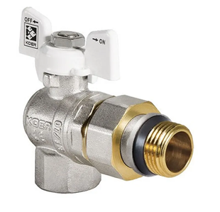Кран з американкою 3/4" "антіпротечка"Koer KR.228.W-Gi кутовий білий KR0193