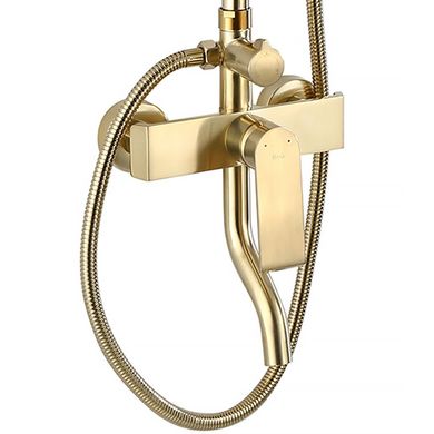 Душевая система Rea Hass с изливом brushed gold REA-B9972, Золотой