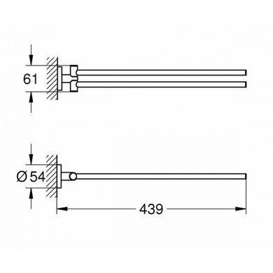 Держатель для полотенца Grohe Essentials 40371DL1, Теплый закат