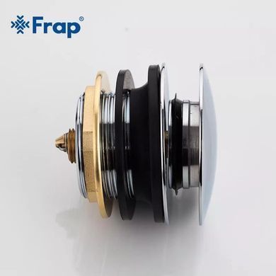 Донный клапан, автомат, 1 1/2", хром Frap F63