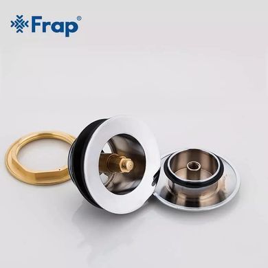 Донный клапан, автомат, 1 1/2", хром Frap F63