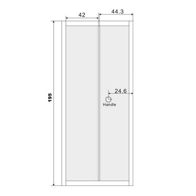 Душевая дверь Eger Bifold 80x195 см 599-163-80(h), прозрачный, хром