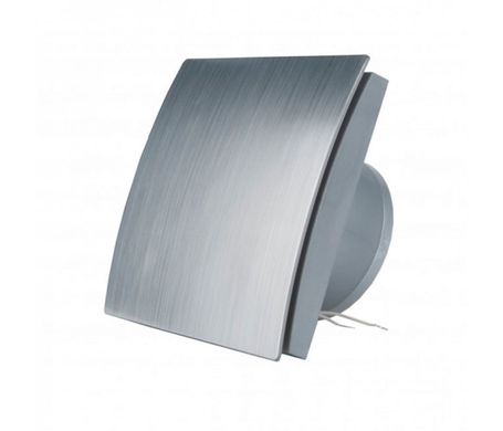 Декоративний малошумний вентилятор MMotors MM 100, 169 м³/ч, зі зворотним клапаном, сріблий