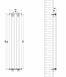 Дизайнерский вертикальный радиатор отопления Arttidesign Livorno 5/1600 чёрный матовый, Черный матовый