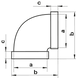 Коліно для плоских каналів Vents 8281 90&deg; 60x204 мм біле 0000226100