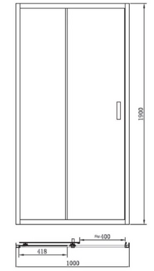 Душевая дверь Primera Frame 100 см SDC1010, прозрачный, хром