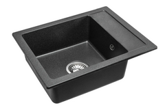 Кухонна мийка гранітна Rea Rino black плямисту ZLE-00104, Чорний