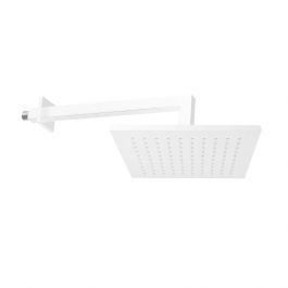 Верхний душ Paffoni Syncro Quadro 200x200xh8 мм с держателем 400 мм white matt ZSOF075BO + ZSOF063BO, Белый матовый